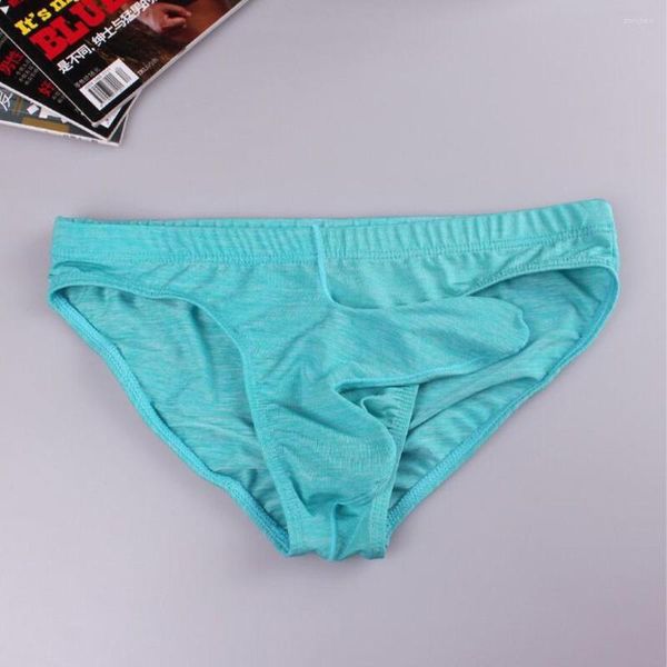 Underpantes masculino de elefante masculino Briefes Ultra Fin Ice Silk Translúcia Panties Low Calefra