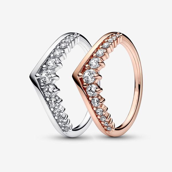 925 Sterling Silber Wish Floating Pave Ring für Frauen Eheringe Mode Verlobungsschmuck Zubehör