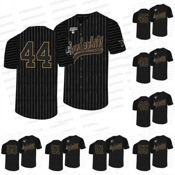 Baseball-Trikots Vanderbilt Commodores 2021 College World Series Jersey Donye Evans Alan Espinal Gage Bradley Ryan Keenan Luke Murphy J.J. Bleday Enrique