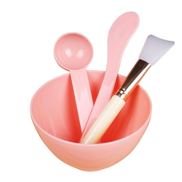 M￡scara facial de silicone Conjunto de tigela de beleza Sal￣o de beleza odorless m￡scara m￡scara mistura de pinc￩is de maquiagem DIY Spatula Skin Care Ferramentas