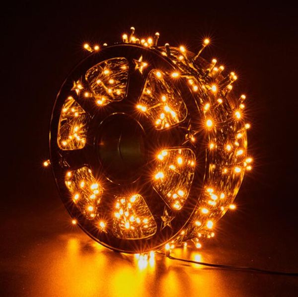 Luce della stringa del LED Luci di Natale impermeabili per esterni 50m 500led 2000led 100m 1000led 30V Bianco caldo Colorato Decorazione natalizia Spina USA UE