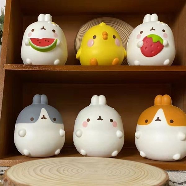 Новинка игры Jumbo Squishy Kawaii Animal Mite Chick Rabby Strawberry Mochi Squishies медленно растущее снятие стресса сжимайте игрушки для жениха для Kid 221105