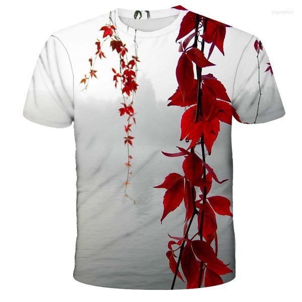 Camicie Moda estiva Natura Albero Modello 3D T-Shirt Ragazzi Top Ragazze Abbigliamento da sogno 3T-14T Scenari prodotto Manica corta Girocollo