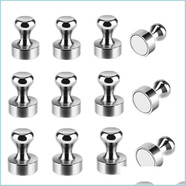 Andere Baumaterialien 12 stücke Super Starke Neodym Magnet Magnetische Pusins Sucker Thumbtack Langlebige Stahl Push Pin Für Kühlschrank DHC5M