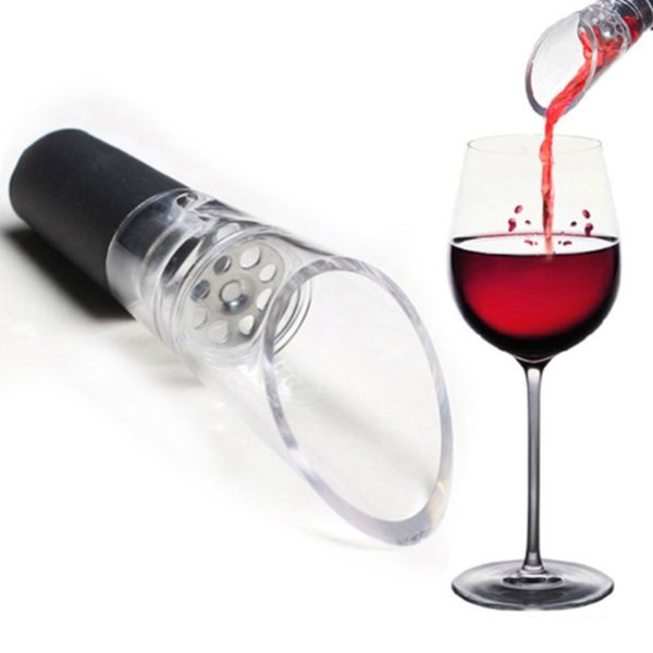 Versatori per vino in acciaio inossidabile in silicone domestico Strumenti per bar Filtro con beccuccio in plastica Decanter LK364