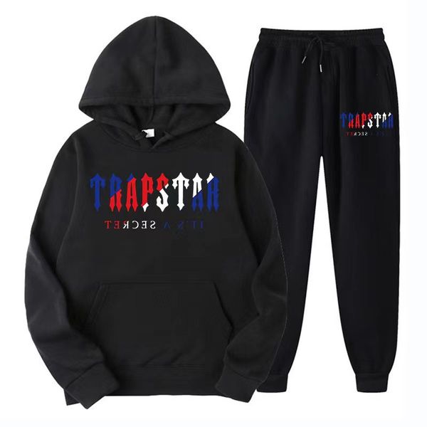 TRAPSTAR TRACKSITS Tasarımcı Erkek Hoodies Kadın Kazak Moda Sweatshirts 23 Renkli Siyah Gri Beyaz Kırmızı Asya Mavi Sarı Khaki