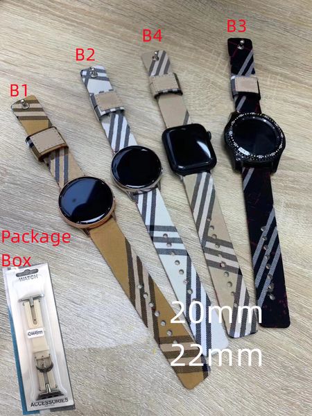 Assista Band Strap 22mm para Samsung Galaxy Ativo 2 5 4 Bandas de vigia 20 mm 46mm 45mm 40mm de couro de pulseira