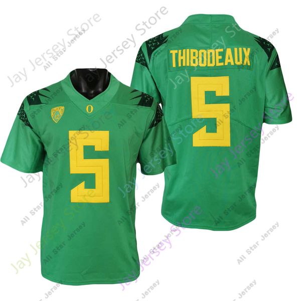 Oregon Ducks Football Jersey Ncaa College Kayvon Thibodeaux Verde Branco Tamanho S-3xl Todos Ed Jovens Homens