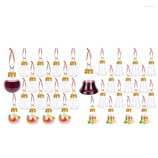 Рождественские украшения прозрачные фруктовые соки подвеска для заполнения винного напитка конфеты