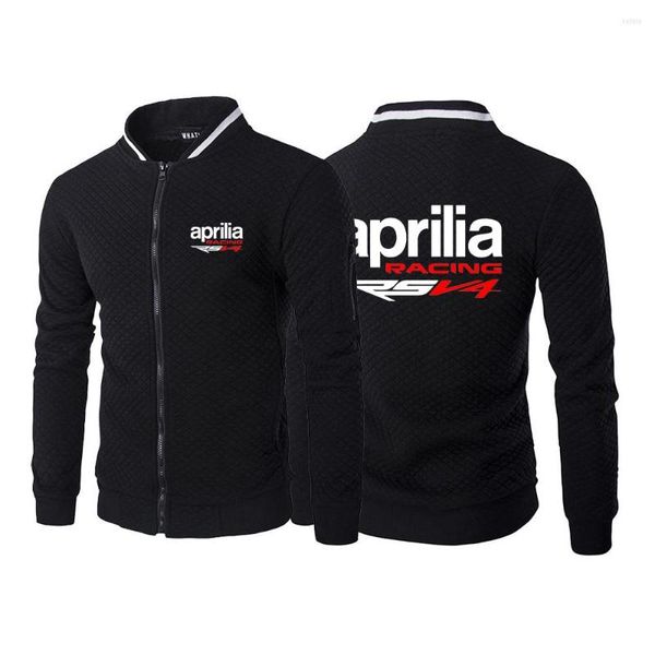 Felpe con cappuccio da uomo 2022 Aprilia Racing RSV4 Giacca da uomo manica lunga cerniera girocollo felpa senza cappuccio Harajuku capispalla cardigan cappotti