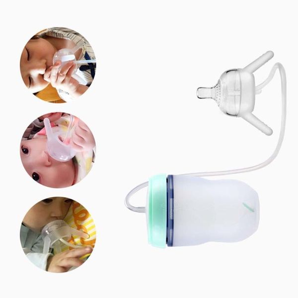 Garrafas de bebê# 250 ml de água de silicone sem mãos com palha nascida em alimentação infantil copo de comolpêtero fofo de bebida fofa 221104