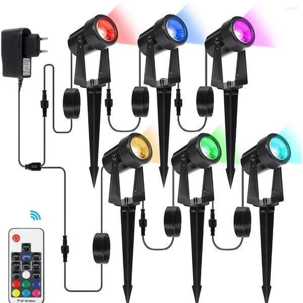 2/4/6 stücke Landschaft Lichter 10 W Wasserdichte LED Garten Strahler RGB Chip Outdoor Rasen Terrasse Pathway Scheinwerfer IP65 Lampe