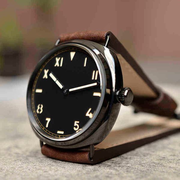 IWCS Uhr Herren BP-Factory Luminous SUPERCLONE LW Uhr Schwarz St3600 Handaufzug California Sand Zifferblatt Italienischer Militärstil Retro Wasserdicht 100 m