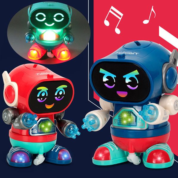 RC Robot Bambini Robot Danzanti Elettrici per Bambini Giocattolo Rock Musica Leggera Prima Educazione Camminata Venditore Giocattoli Ragazzi Ragazze Babys Toddlers 221104