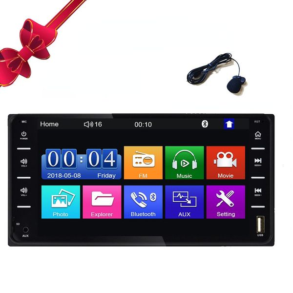 Car Audio MP5 DVD -плеер для Toyota Corolla 2 DIN Touch Screen Android или iOS Mirrorlink Bluetooth 7 