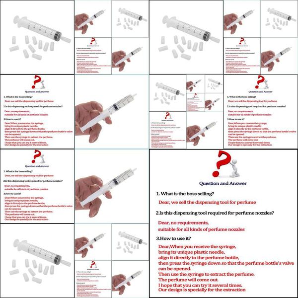 Paketleme şişeleri 1 adet şırınga plastik şişe Dispenser aletleri başına 5ml/10ml Doldurma Kozmetik Yeniden doldurulabilir kantitatif dağıtım damlası DHHHGH