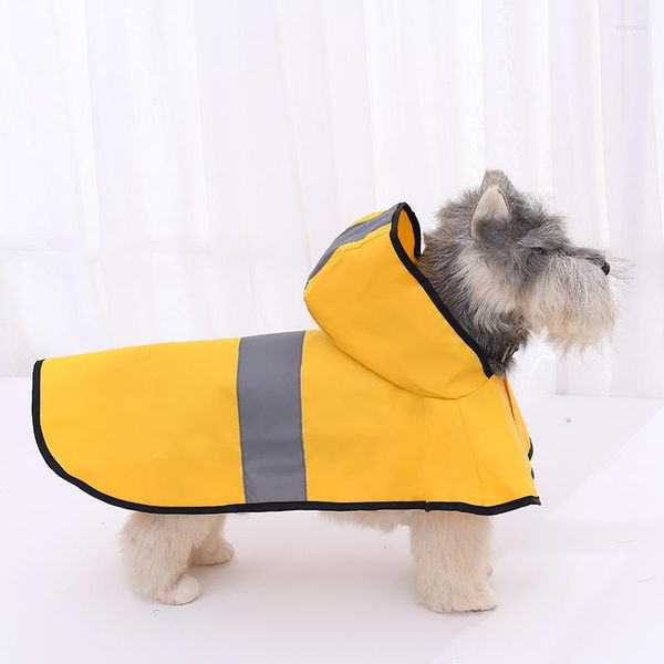 Köpek Giyim Moda Pet Kıyafetleri Su Geçirmez Yağmur Cotosu Kişiselleştirilmiş Cape Tip Yansıtıcı Şeritler Küçük/Orta Köpekler İçin Nefes Altsız Yağmur Ceket