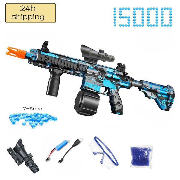 Gun Toys M416 Gel Gun Blaster с 15000 гидрогелевыми шариками Gel Blaster Manual Automatic Splatter Water Gun Electric Toys For Adult Kids T221105