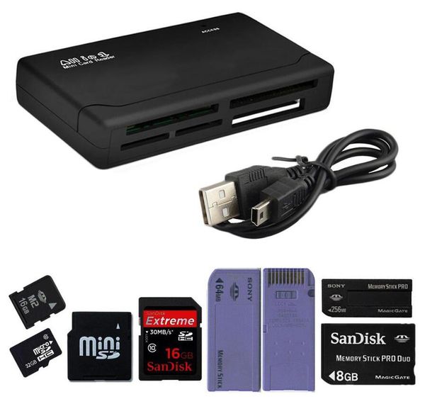 All-in-One-Kartenleser Universal M2 XD CF Micro SD-Kartenleser USB2.0-Hochgeschwindigkeitsspeicher