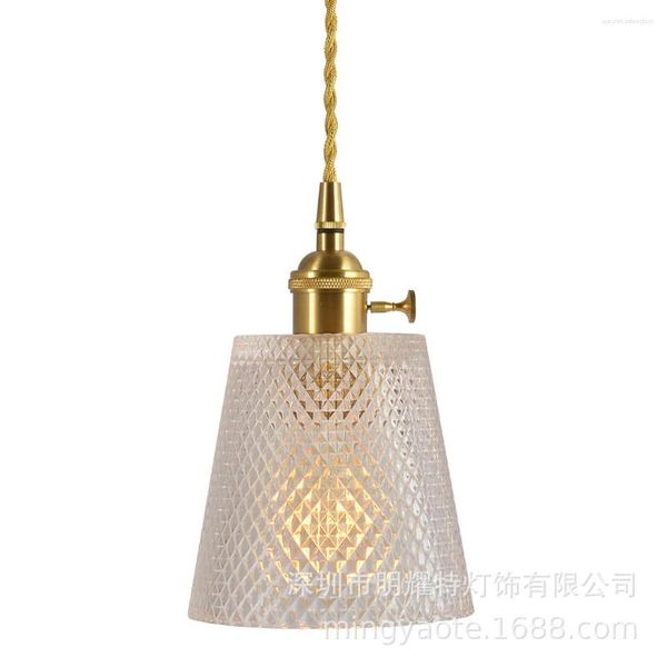 Lampade a sospensione Vintage Crystal Gold Light Apparecchio da bagno Lustres Para Quarto Lampadari da cucina Soggiorno Decorazione Hanglampen