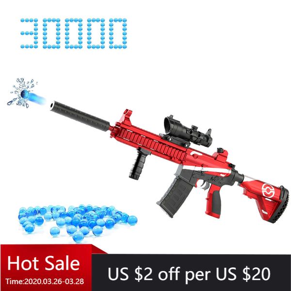 Gun Toys Neue manuelle Spritzpistole M416, 2-in-1-Gel-Ball-Blaster mit 30.000 manisch-manischen Umgebungen, T221105