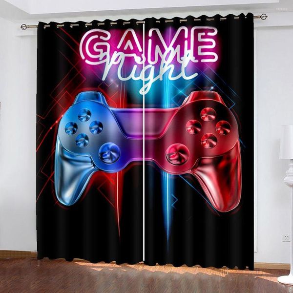 Tenda Gioco Tende per finestre Decorazione moderna per soggiorno per camera da letto Decorazioni per la casa Blackout europeo