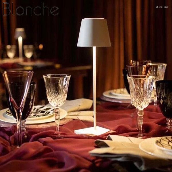 Tischlampen LED Bar Touch Moderne Restaurant Dinner Stand Leuchten Aufladbare Tragbare Batterie Schreibtischlampe Esszimmer Dekor