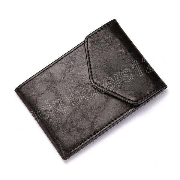 Fashion Men Wallet Slim Leth Leather Male Business Credit Card Card Case Bag Borse Freque Clutch Zipper Piccole portafogli