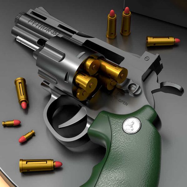 Автоматический взрыв ZP5 357 Revolver Soft Dart Bullet Guner Launcher Model модель пистолета на открытом воздухе для детей подарок