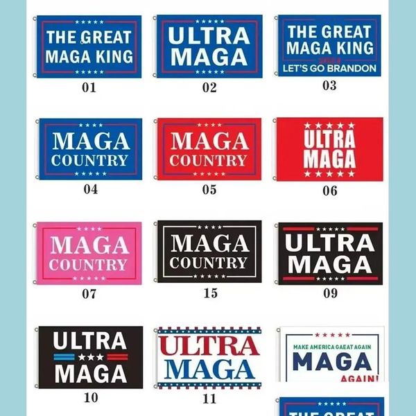 Banner-Flaggen „Make American Great Again“-Flaggen 2024, US-Trump-Wahlen, Tra Maga-Kampagne, digital bedrucktes Polyester-Banner, Drop-Lieferung, Dhcbs