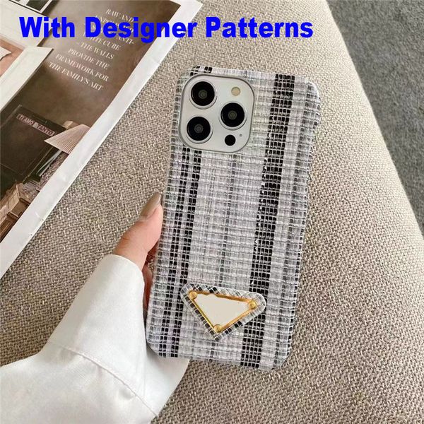 Casos de designer de moda de luxo para iPhone 14Plus 14Promax 13Pro 12 Pro Max 11 13 xr xsmax 6 7 8plus elegante triângulo letra de adivinhação capa de silicone macio
