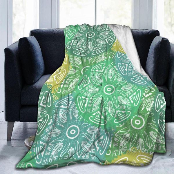 Battaniye yumuşak sıcak pazen battaniye sarı yeşil özetsiz desen seyahat portatif kış atış ince yatak kanepe