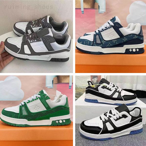 2022 verão respirável clássico masculino feminino sapatos casuais amantes trainer designer tênis impressão corte baixo verde vermelho preto branco tênis de corrida 39-44 b1