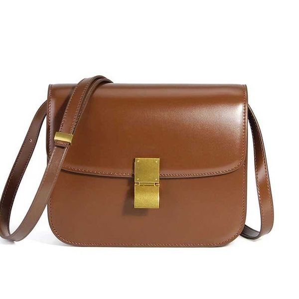 Echtes Leder Frauen Tasche Klappe Einzelne Schulter Taschen Damen Rindsleder Handtaschen Umhängetasche Luxus Designer bolsa feminina 2 Größen 221106