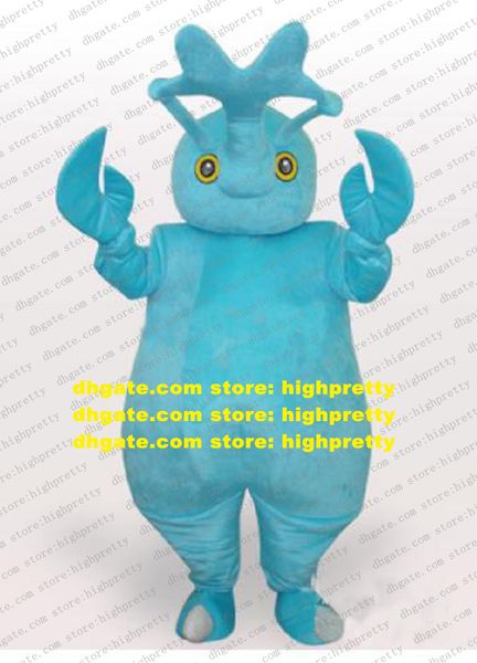 Costume mascotte scarabeo blu Mascotte con grandi pinze Corpo grasso Formato adulto Personaggio dei cartoni animati Vestito da festa No.26