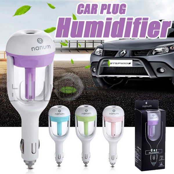 Auto Plug Umidificatori Fragranza Rinfrescante Ehicular Olio Essenziale Umidificatore Ad Ultrasuoni Aroma Nebbia Diffusore Auto