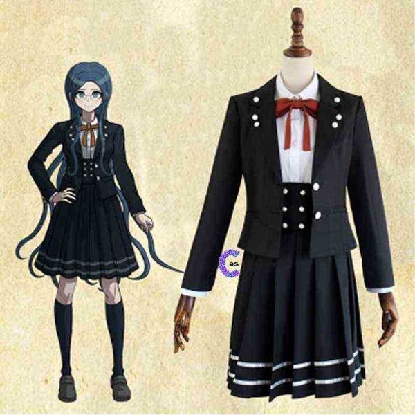 Anime Danganronpa V3 Shirogane Tsumugi Original Edition Jk Uniform Cosplay Kostüm Frauen Halloween Party Kostüme Mit Perücke Haar J220720