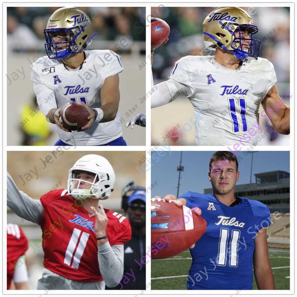 Maglie da calcio Tulsa Golden Hurricane Maglia da calcio College Zach Smith Shamari Brooks Keylon Stokes Sam Crawford Jr. Trevis Gipson