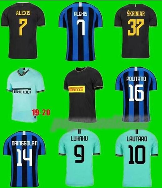 2019 2020 Inter retro clássico Jerseys Eriksen Alexis Lukaku LaUtaro Godin Candreva Barella Sensi Skriniar Brozovic 19 20 Milan Home Away 3rd Football Shirt 66