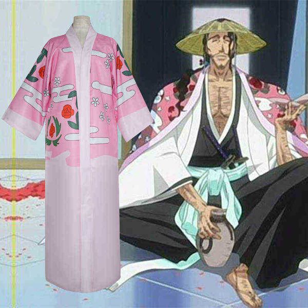 Kyoraku Shunsui Costume Cosplay Custom Made Stampa unica Abito Kimono per bambini Uomo Taglie forti J220720