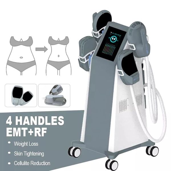 RF EMSLIMLIME NEO EM MACHINA DE MODADO DE CORPO PROFISSIONAL 4 MANELES EMSLIMLER PERDE PESO DE PESSOT BUMP Remoção de gordura Removendo o estimulador muscular do assoalho pélvico para fitness