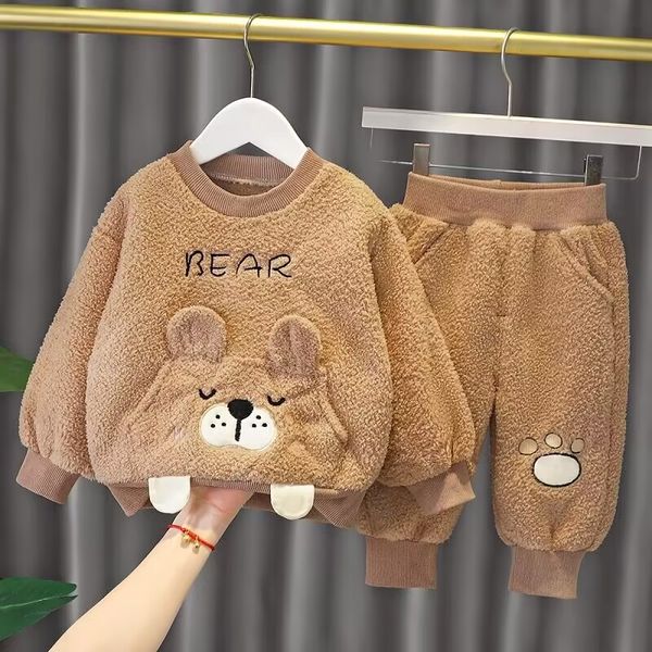 Frühling Herbst Baby Junge Mädchen Kleidung Set Neugeborene Kleidung Säuglings Pullover Sweatshirt Hosen 2PCS Mädchen Outfit Kinder Fleece Anzug