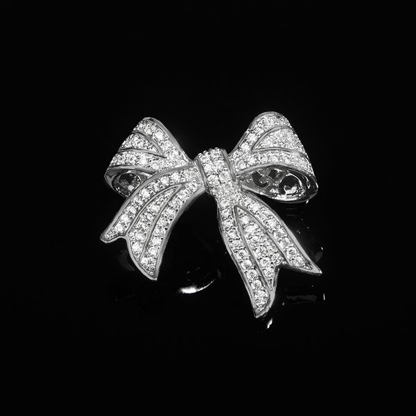 Yysunny elegante shinestones pino de broche de arco para mulheres vestido de jóias de jóias roupas de corpete acessórios de roupas para festa de aniversário presente