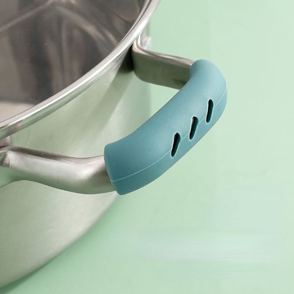 Strumenti da cucina Porta della maniglia calda in silicone per pentole in ghisa per forti ovanti vasi di silicio portatili assistono il coperchio resistente al calore
