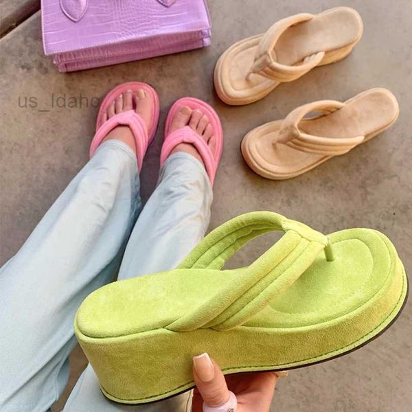 Sandali nuovissimi infradito moda estiva scarpe da donna pantofole design pendenza tacco piattaforma scarpa tacchi alti 2021 pantofola sexy donna L221107