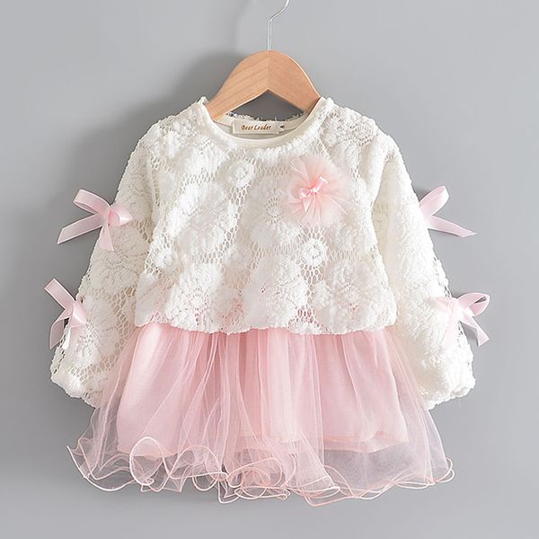 Outono crianças vestido para meninas manga longa falso 2pc vestidos de malha recém-nascidos roupas do corpo da criança roupas do bebê trajes 0-24m