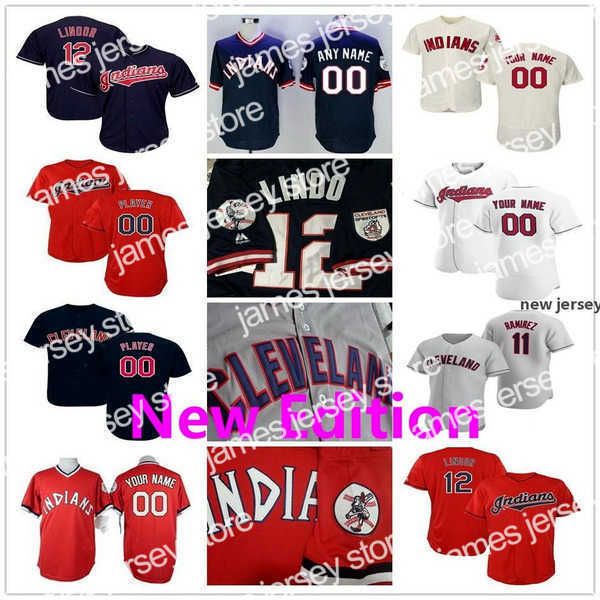 Бейсбольные майки Indians Jose Ramirez Jerseys Ricky Vaughn Carlos Santana Shane Bieber Amed Eddie Rosario Jim Thome Kenny Lofton Leonys Martin Yasiel Puig