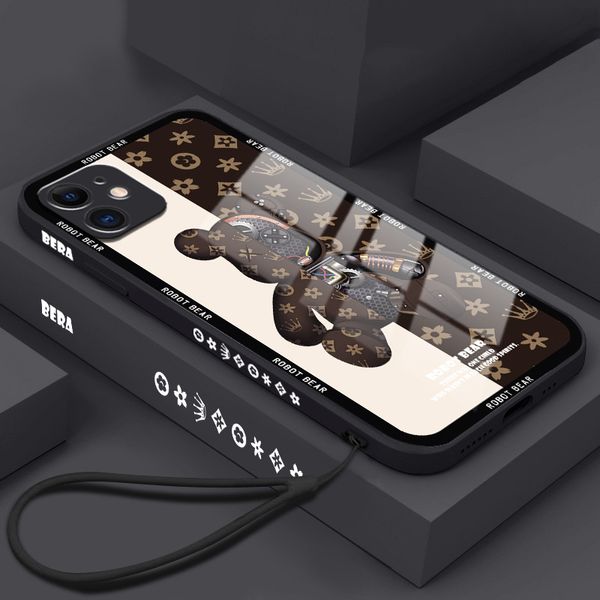 YEZHOU wasserdichte Violent Bear Maxes Handyhüllen Abdeckung für Apple Glass iPhone 12/13/14 Pro Max Schutzhülle SYY3
