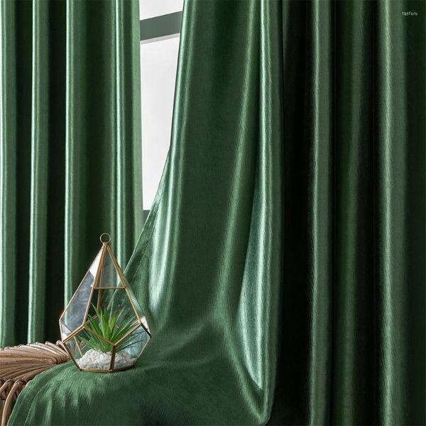 Занавес Bileehome зеленые критианцы для гостиной спальни Blackout Window Craatements обработки сплошной драпировки жалюзи