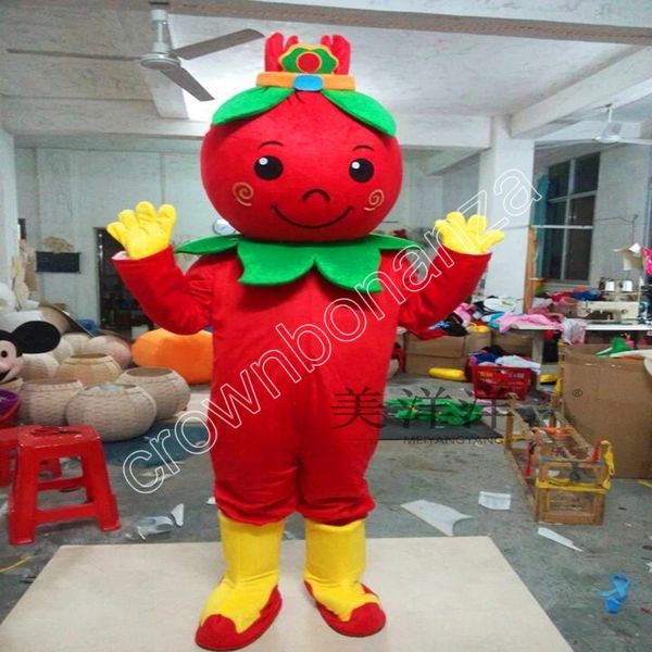 Halloween Mispel chinesische Wolfberry Maskottchen Kostüme Cartoon Charakter Outfit Anzug Weihnachten Outdoor Party Outfit Erwachsene Größe Werbekleidung